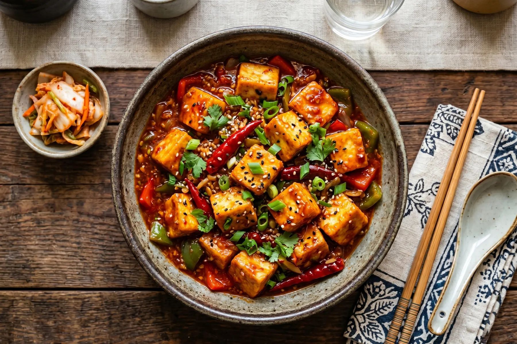 Paneer in Schezwan Sauce